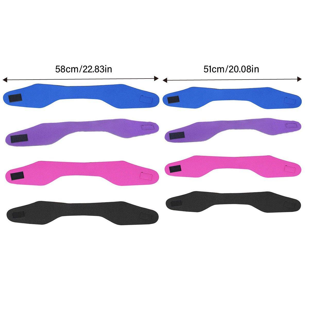 Adjustable Waterproof Swimming Headband for Ear Protection Unisex Diving Use - Blue-L