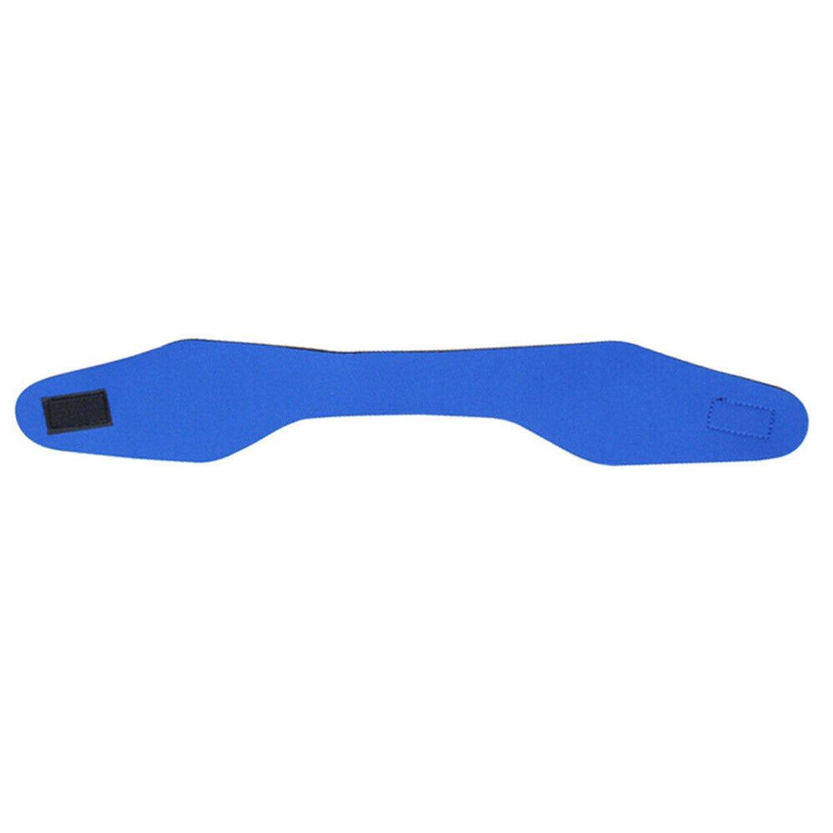 Adjustable Waterproof Swimming Headband for Ear Protection Unisex Diving Use - Blue-L