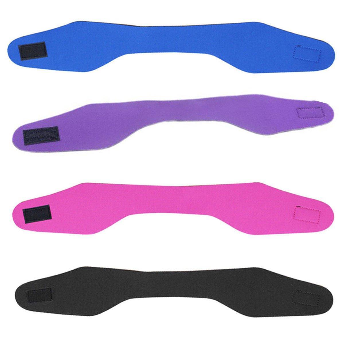Adjustable Waterproof Swimming Headband for Ear Protection Unisex Diving Use - Purple-L