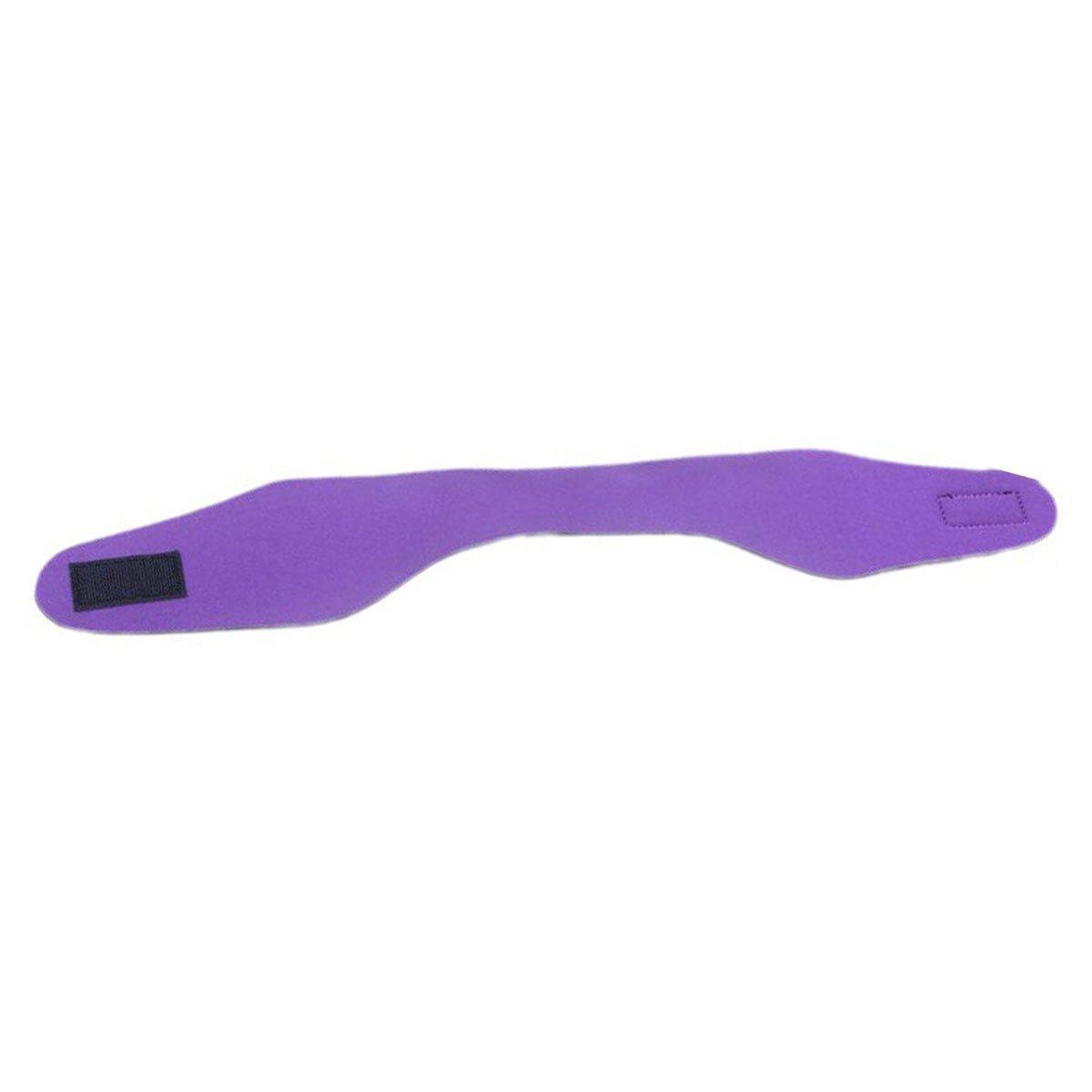 Adjustable Waterproof Swimming Headband for Ear Protection Unisex Diving Use - Purple-L