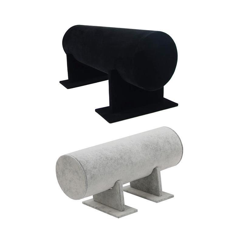 Jewelry Display Stand Headband Holder Organizer Chains Velvet Storage Rack - Black