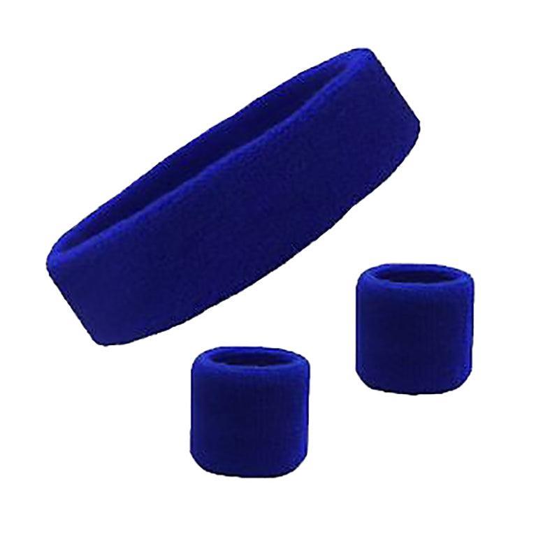 Wristbands Headband Sweatbands Sweat Band For Sport Tennis Badminton Yoga Cotton - Neon Green