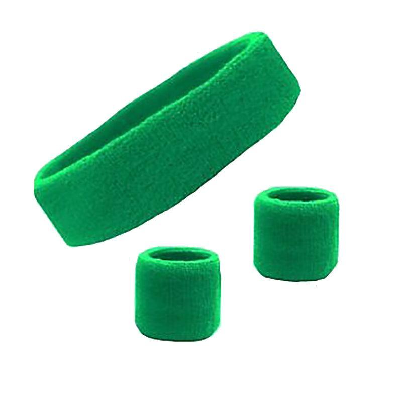 Wristbands Headband Sweatbands Sweat Band For Sport Tennis Badminton Yoga Cotton - Red