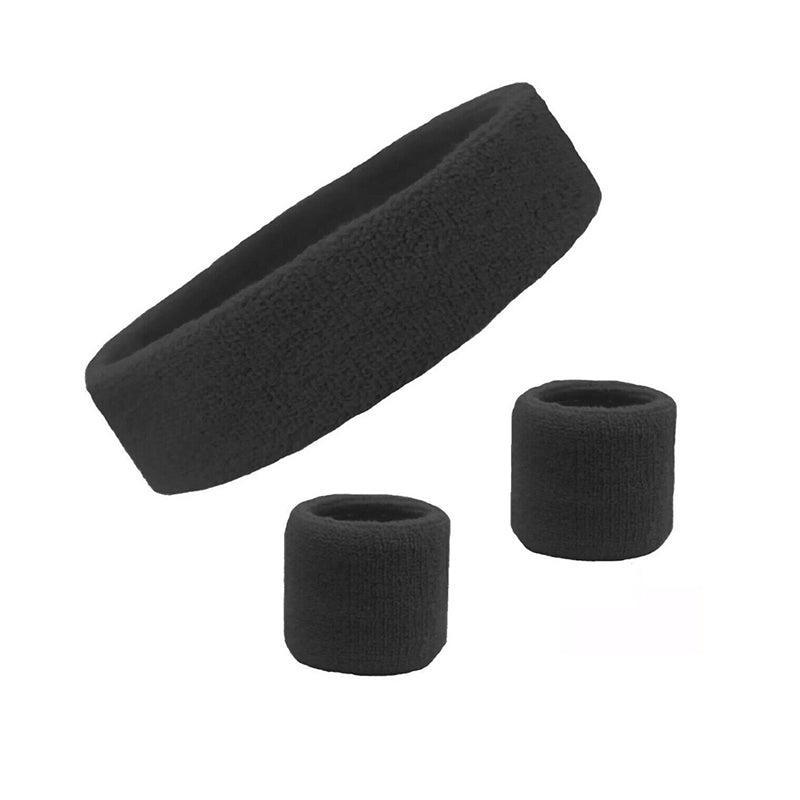 Wristbands Headband Sweatbands Sweat Band For Sport Tennis Badminton Yoga Cotton - Teal