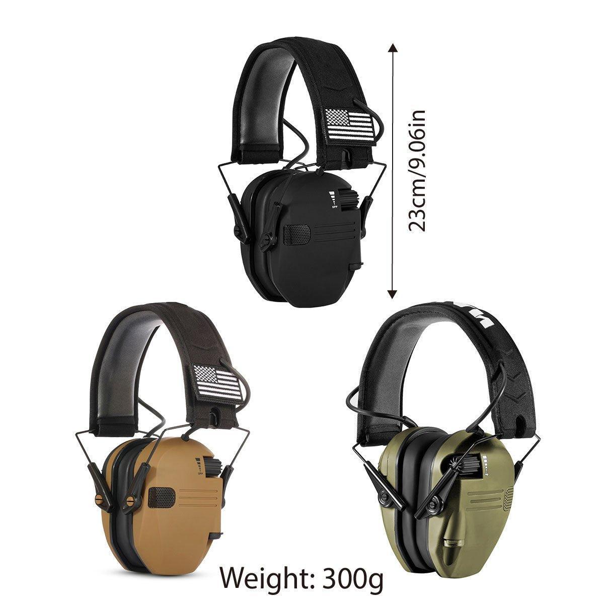 Professional Shooting Noise Cancelling Earmuffs Outdoor Soundproof Headphones - Khaki