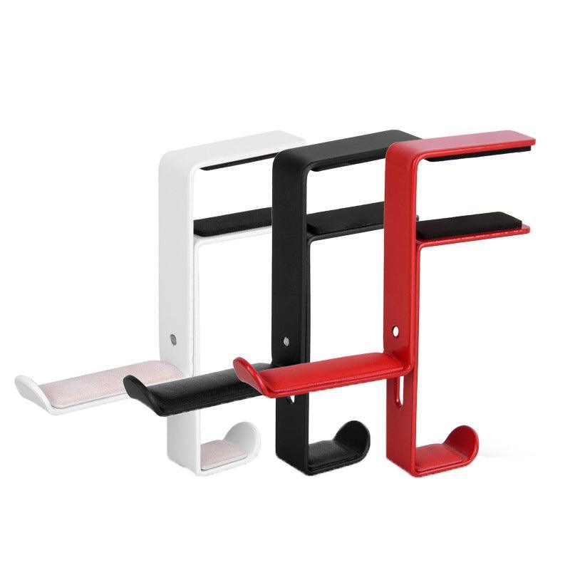 Metal Earphone Headset Desks Display Stand Hanger Holder Headphone Bracket Hook - Red