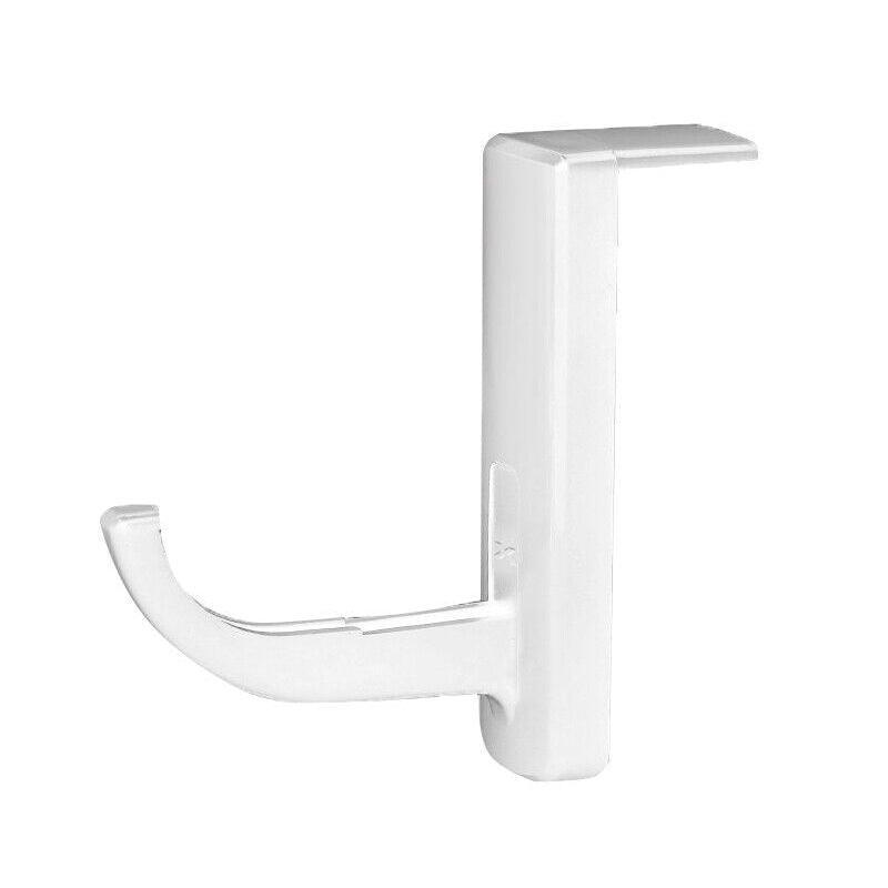 Universal Headphone Hook Desk Edge Mount Adhesive Headset Holder - White