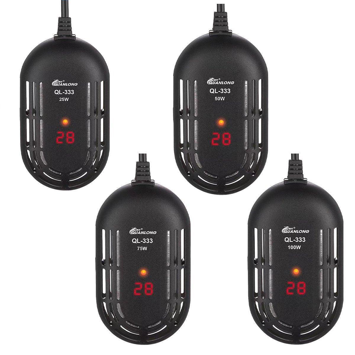 Mini Submersible Aquarium Temperature Rod with Thermostat for Fish and Turtle Tanks - 75W