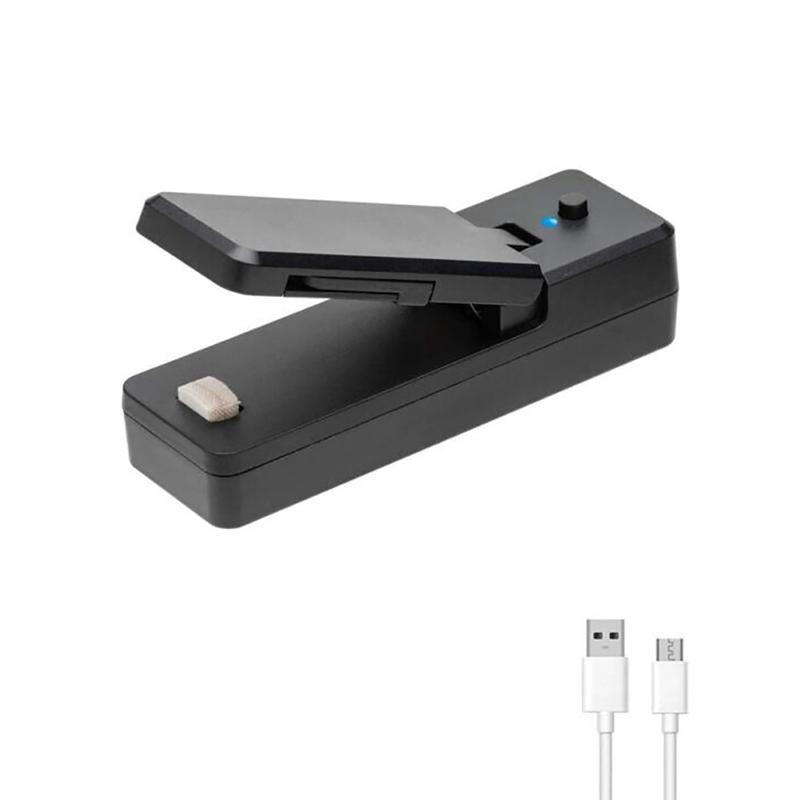 Portable Mini Heat Sealing Machine USB Rechargeable Food Sealer Plastic Bag - Pink