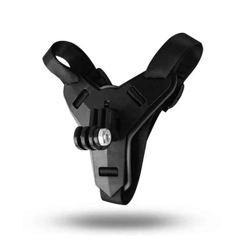 Helmet Chin Mount Holder Motorcycle Strap For GoPro Hero 9/8/7/6/5 Sports Camera - Black