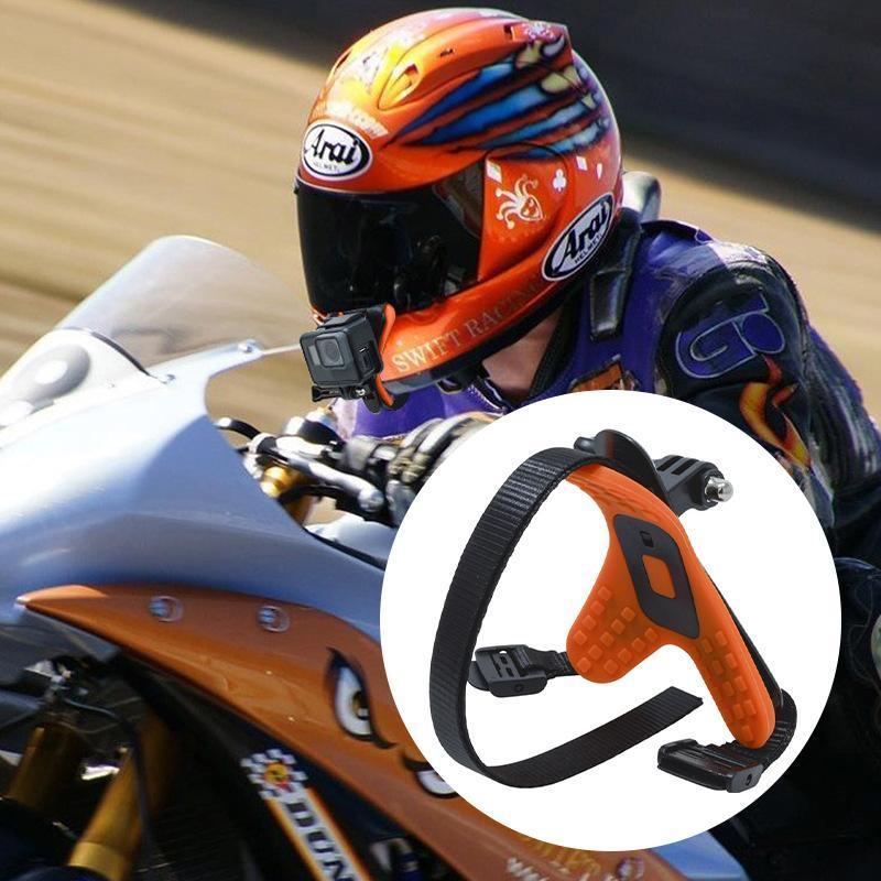 Helmet Chin Mount Holder Motorcycle Strap For GoPro Hero 9/8/7/6/5 Sports Camera - Blue