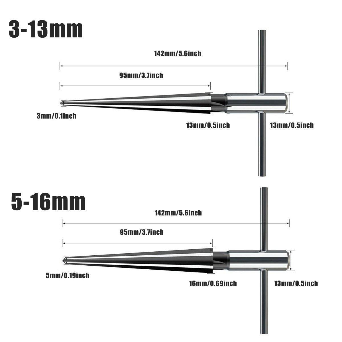 Round Shank Hexagon Shank T Handle Taper Reamer Tool for Drilling and Boring - Hexagon Shank Reamer(5-16mm)