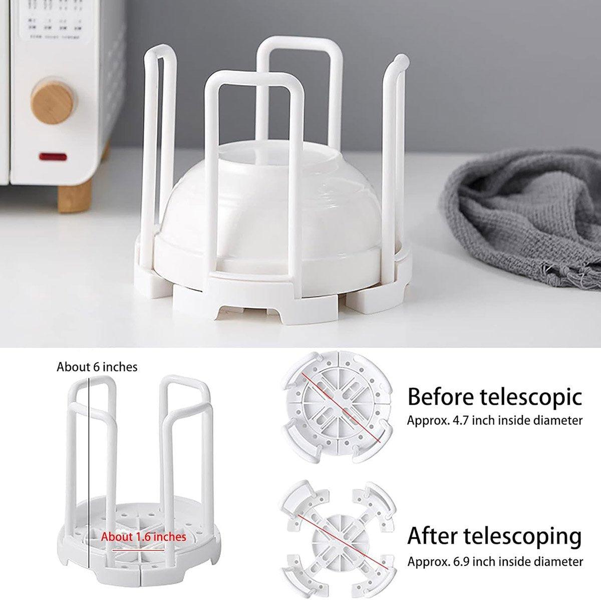 2pcs Kitchen Dish Drying Rack with Drainage Storage Cup Holder Organizer Stand - White