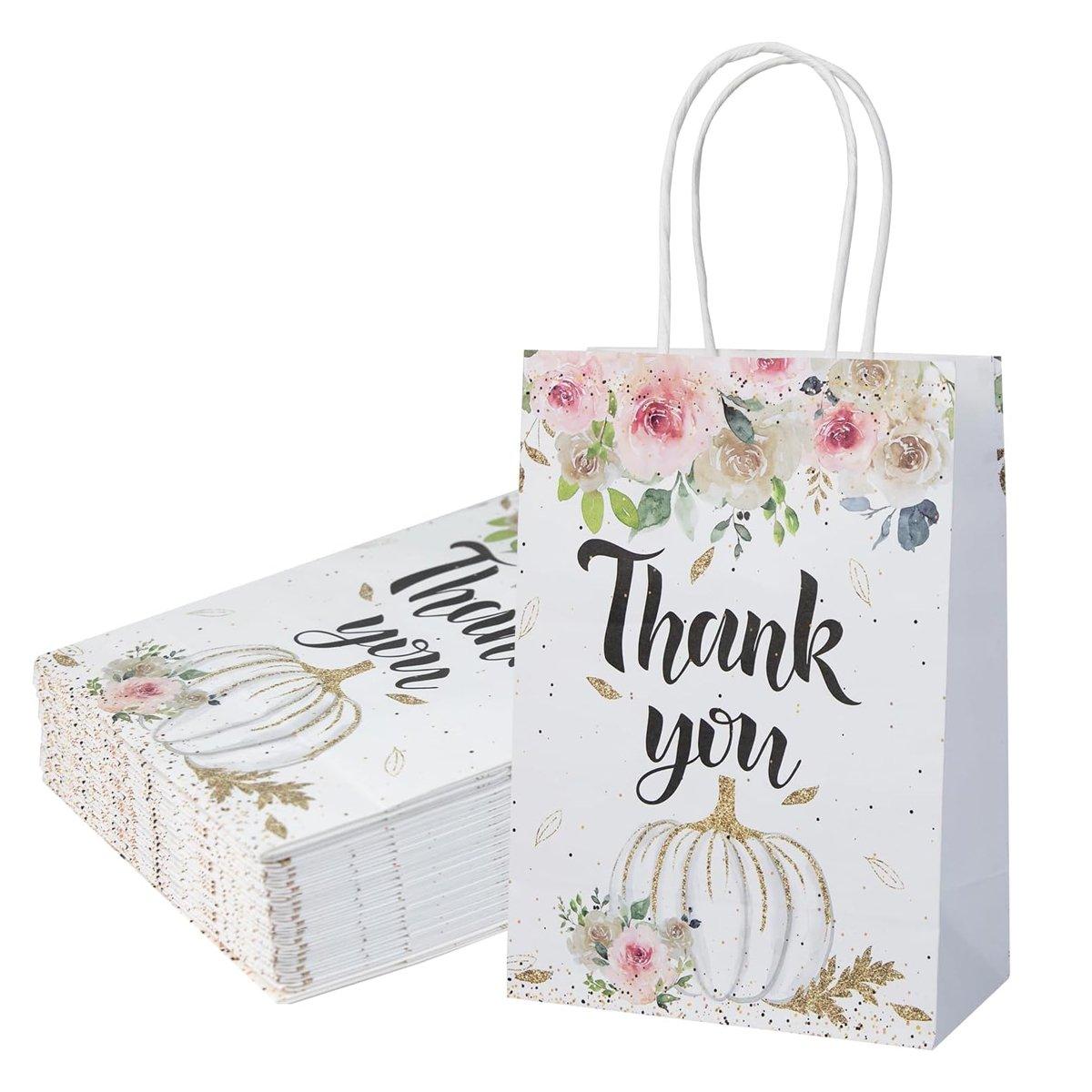 30pcs Printed Gift Bags Holiday Packaging Tote Gift Bags for Christmas Party