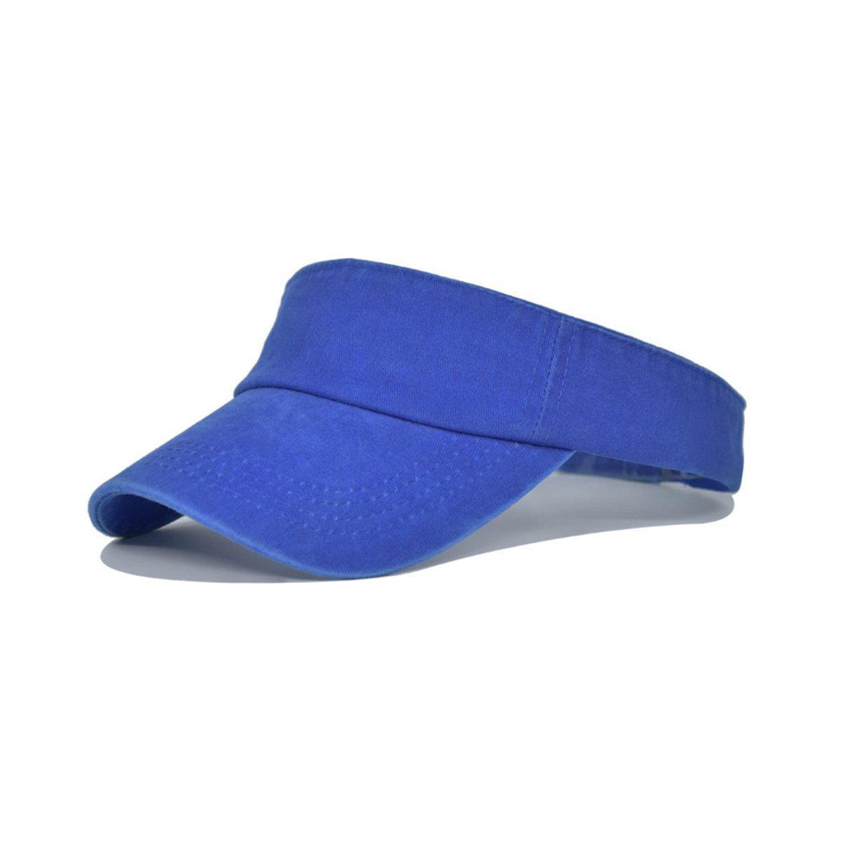 Unisex Summer Denim Sun Visor Cap Breathable Washed Running Hat UV Protection - Wine Red