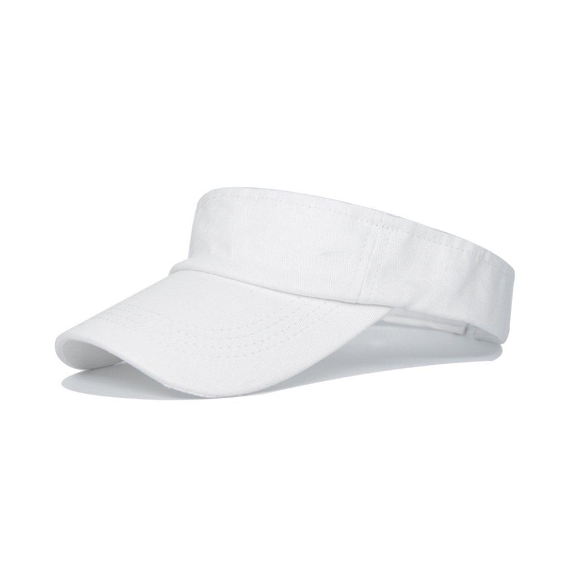 Unisex Summer Denim Sun Visor Cap Breathable Washed Running Hat UV Protection - Wine Red