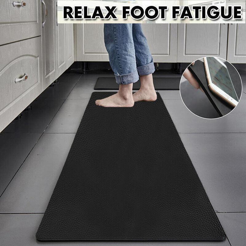 44x180cm Non-Slip Waterproof Kitchen Door Mat Floor Rug Carpet Anti-Oil Easy Clean - Blue