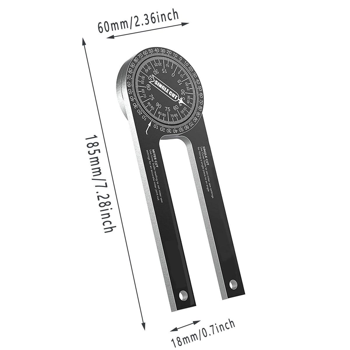 360 Degree Woodworking Protractor Angle Finder Positioning Tool Horizontal Gauge