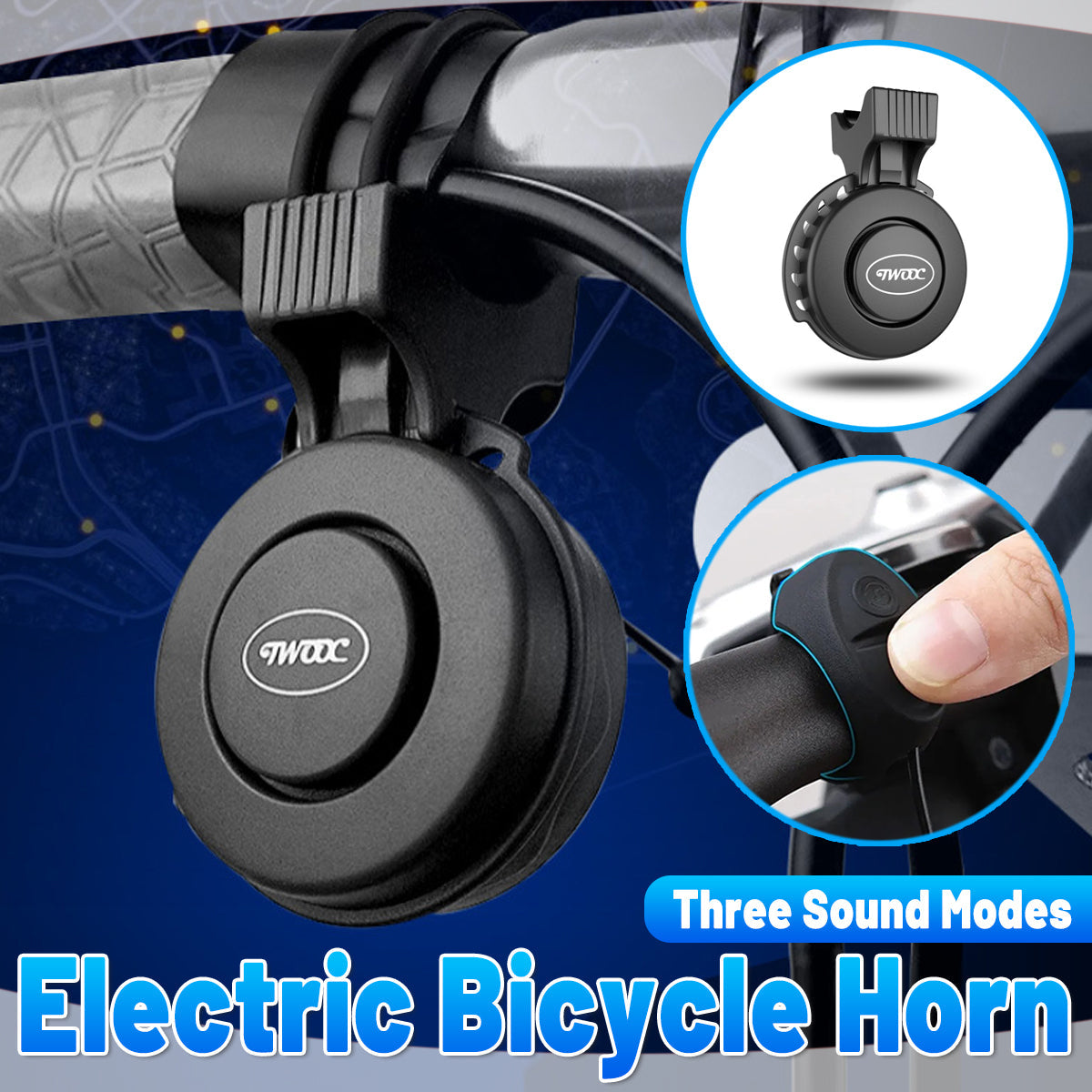 Bicycle Electric Horn Electric Bell Horn Cycling Equipment Loud Sound Waterproof