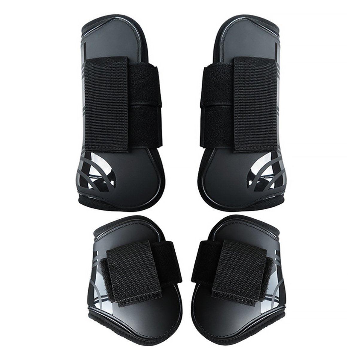 4pcs Show Jumping Horse Leg Warmers Gaiters for Joint Protection Equine Gear - White