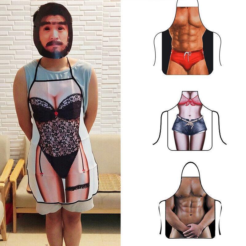 Funny Adult Men Women Novelty Aprons Party Game Cooking Kitchen BBQ Baking - Hot Pants Girl