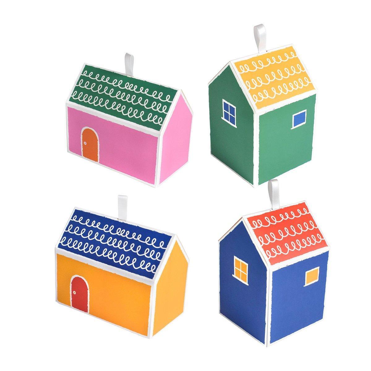 40PCS Colorful Small House Gift Boxes Candy Packing Party Favors Treat Box