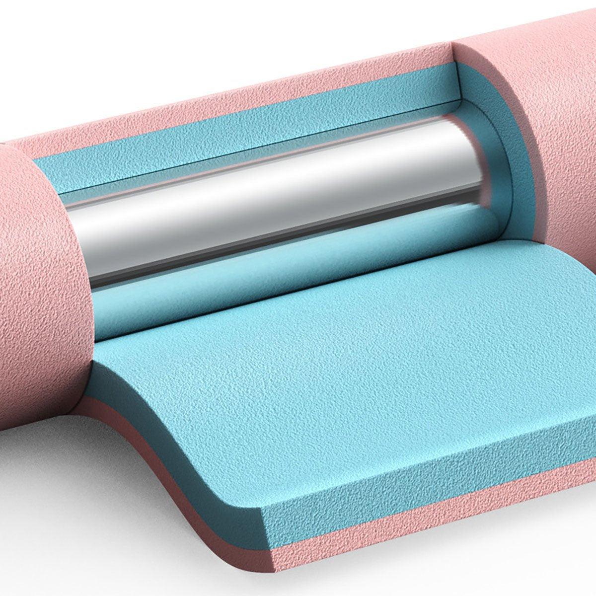 Detachable Weighted Hula Hoop Fitness Equipment for Home Exercise Use - Blue Pink