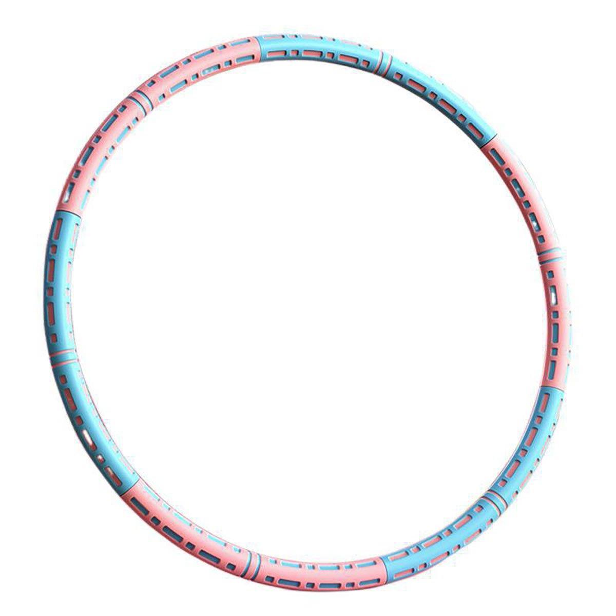 Detachable Weighted Hula Hoop Fitness Equipment for Home Exercise Use - Blue White