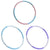 Detachable Weighted Hula Hoop Fitness Equipment for Home Exercise Use - White Purple