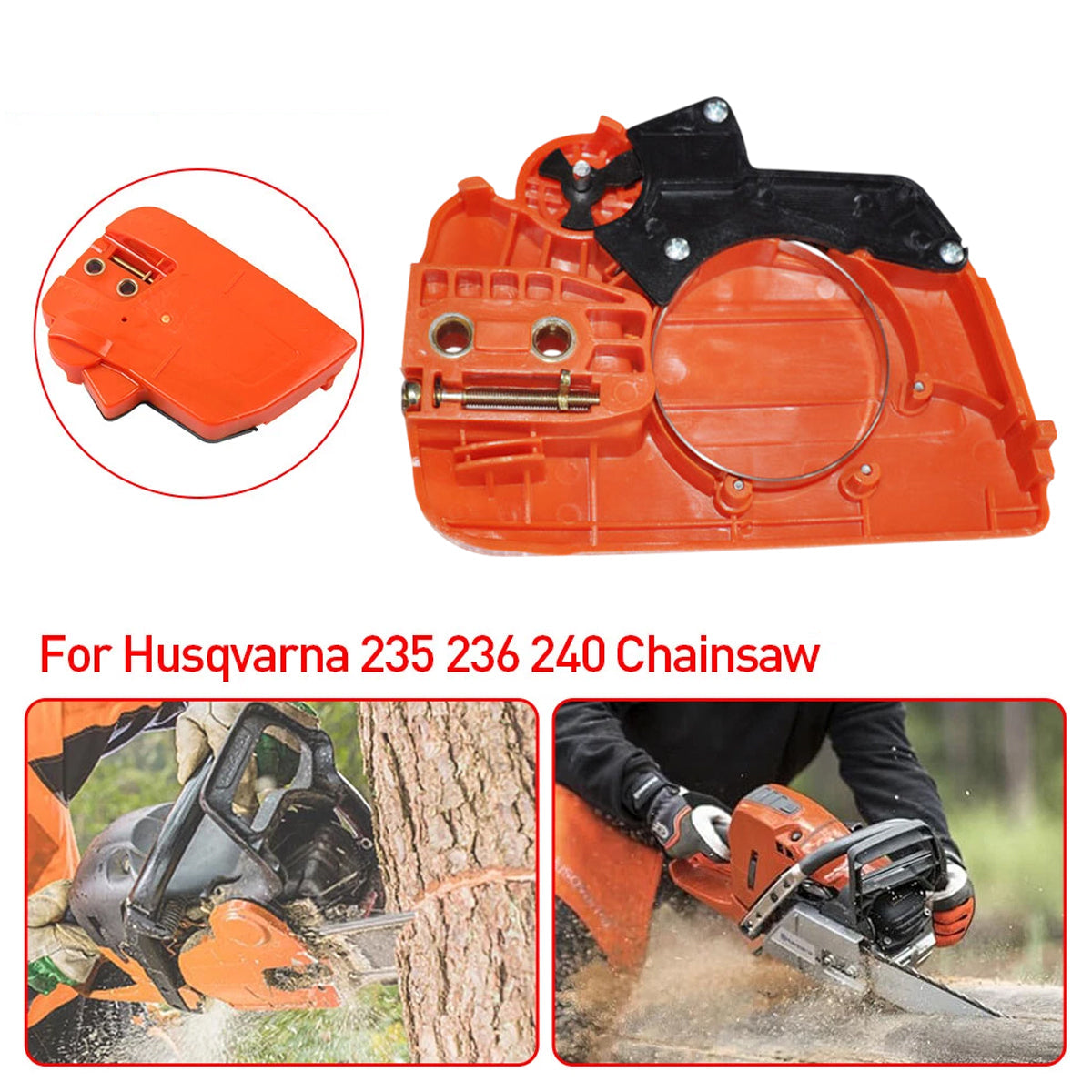 For Husqvarna 235E/236/240 Clutch Side Sprocket Cover Brake Chainsaw Parts L