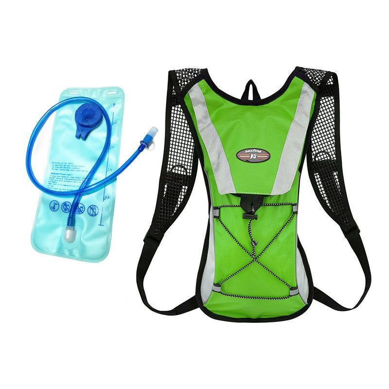 Hiking Camping Cycling Running Hydration Pack Backpack Bag + 2L Water Bladder Au - Green