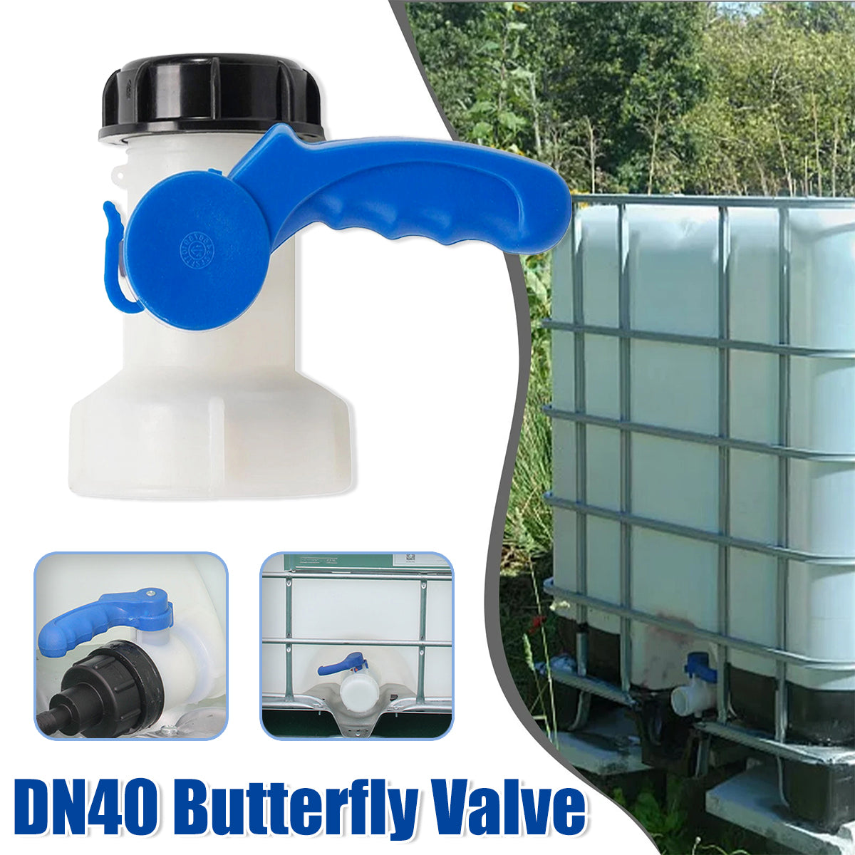 IBC Tank Valve Fittings DN40 Ball Valve Butterfly Valve Barrel Adapter 1000L