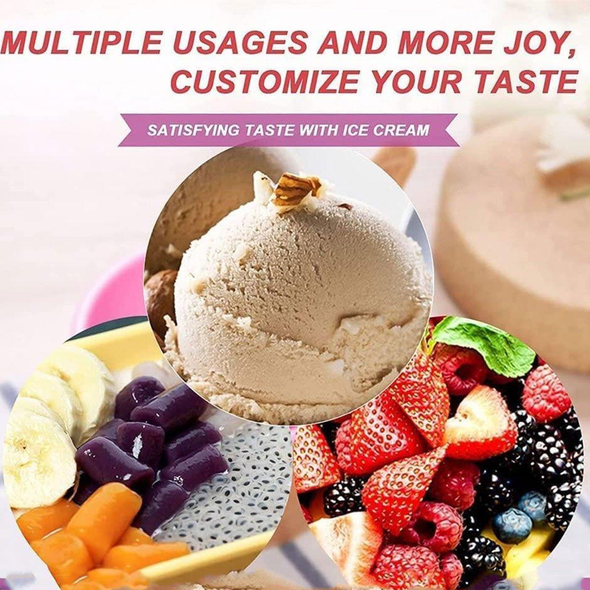 7Pc Set Colourful Ice Cream Cups and Bowls with Spoons Dessert Gift Set