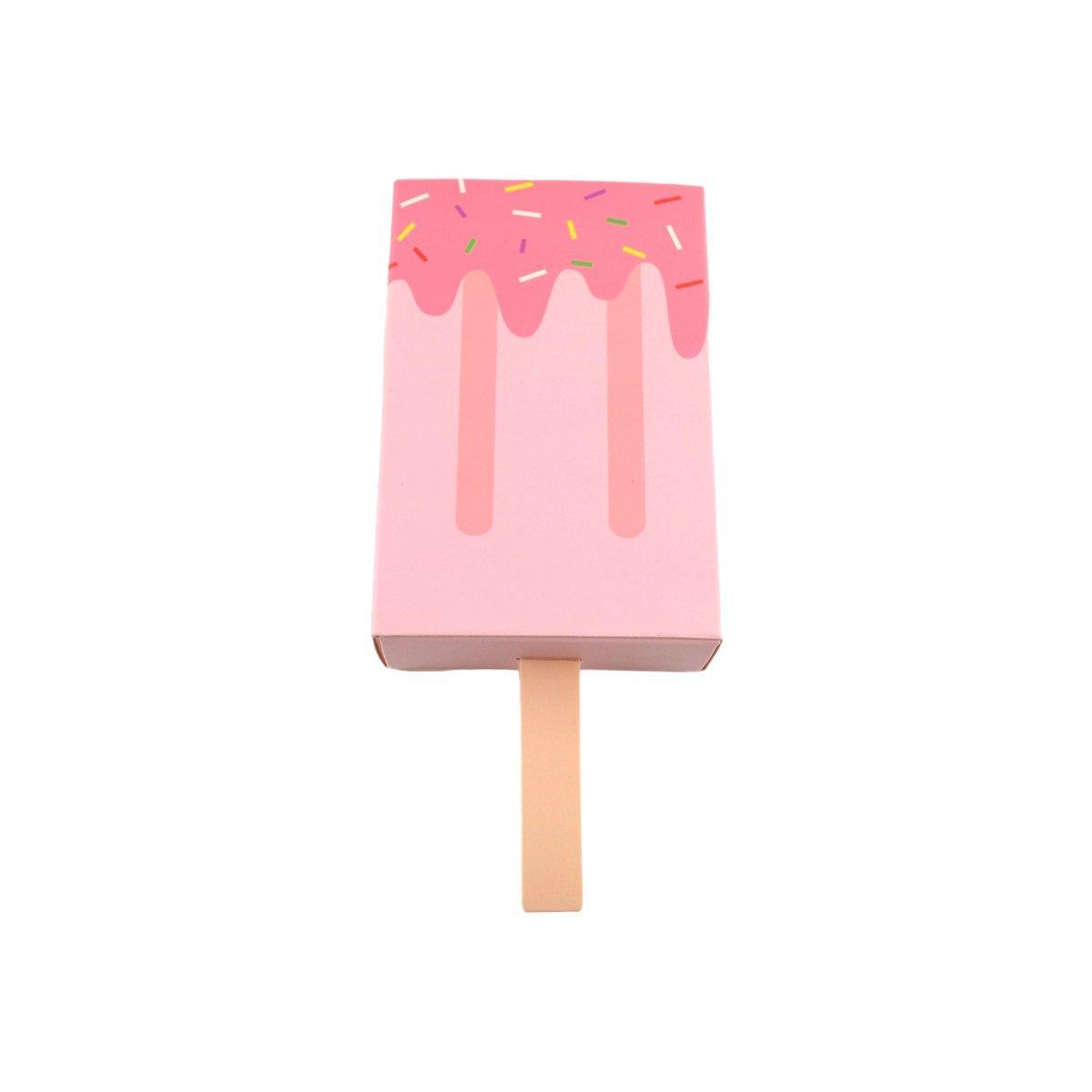 50PCS Creative Ice Cream Candy Gift Boxes Fruit Shaped Party Favor Packaging Box - Blue