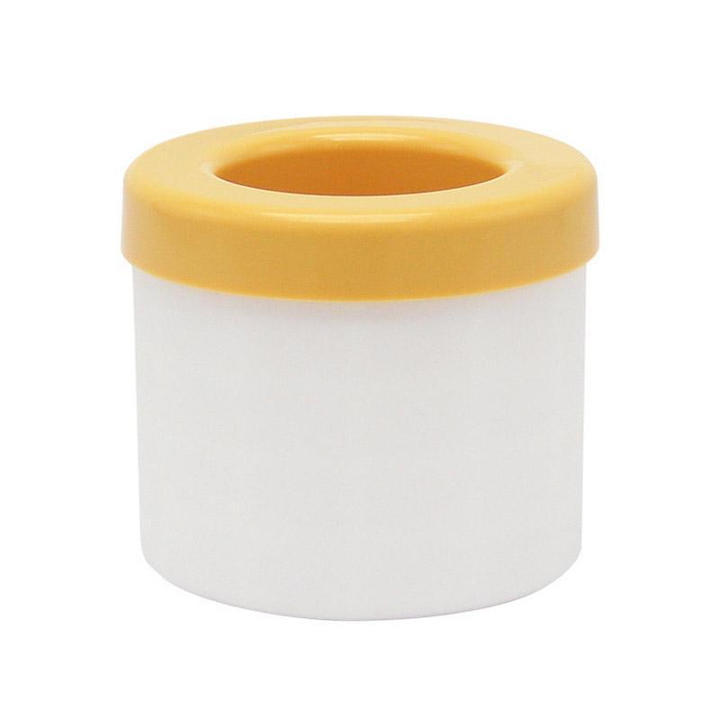 Silicone Ice Cube Tray Mould Ice Box Compartment Bucket for Easy Ice Making - Yellow