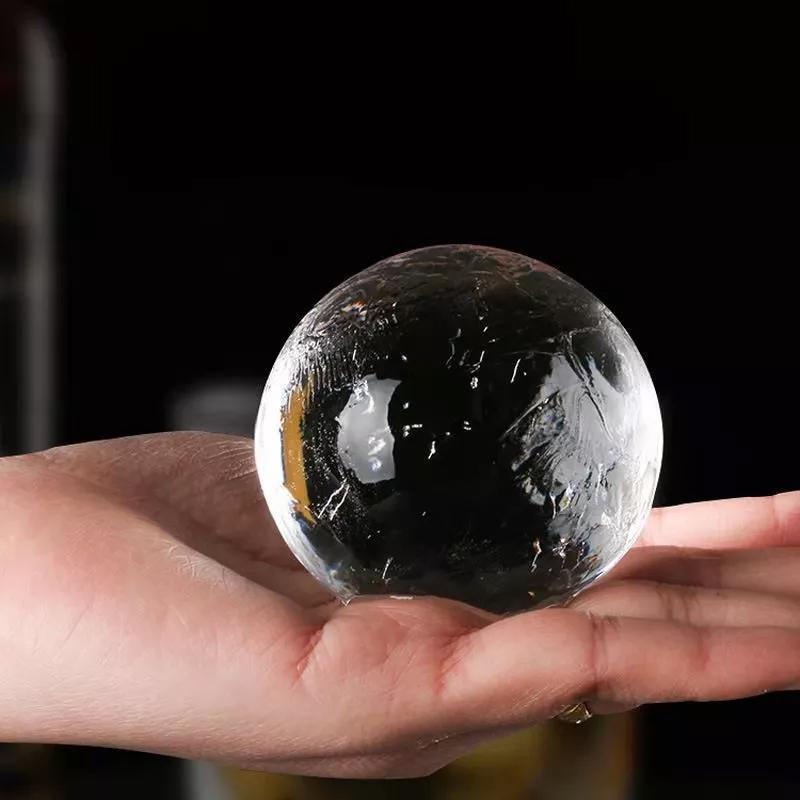 4PCS Whiskey Cocktail Sphere ICE Ball Mold Cube Maker Jelly Silicone Mould Set - Grey