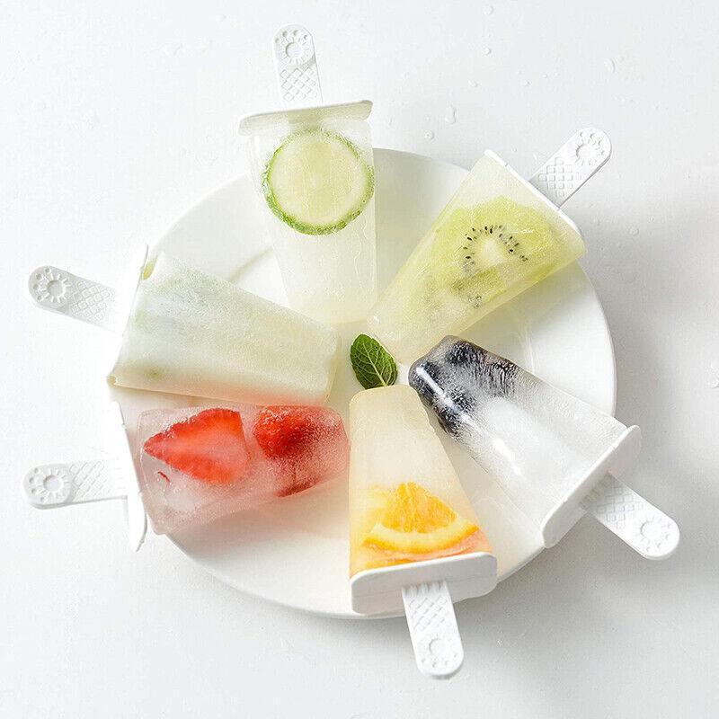 Silicone Ice Cream Mould Block Frozen Molds Icy Pole Jelly Popsicle - Green-6Grid