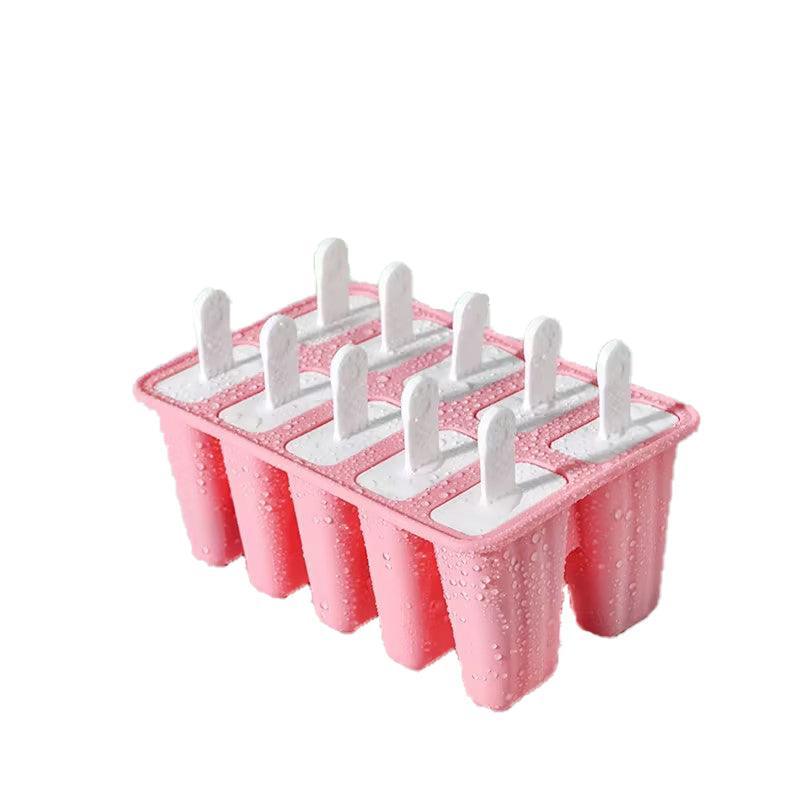 Silicone Ice Cream Mould Block Frozen Molds Icy Pole Jelly Popsicle - Green-6Grid