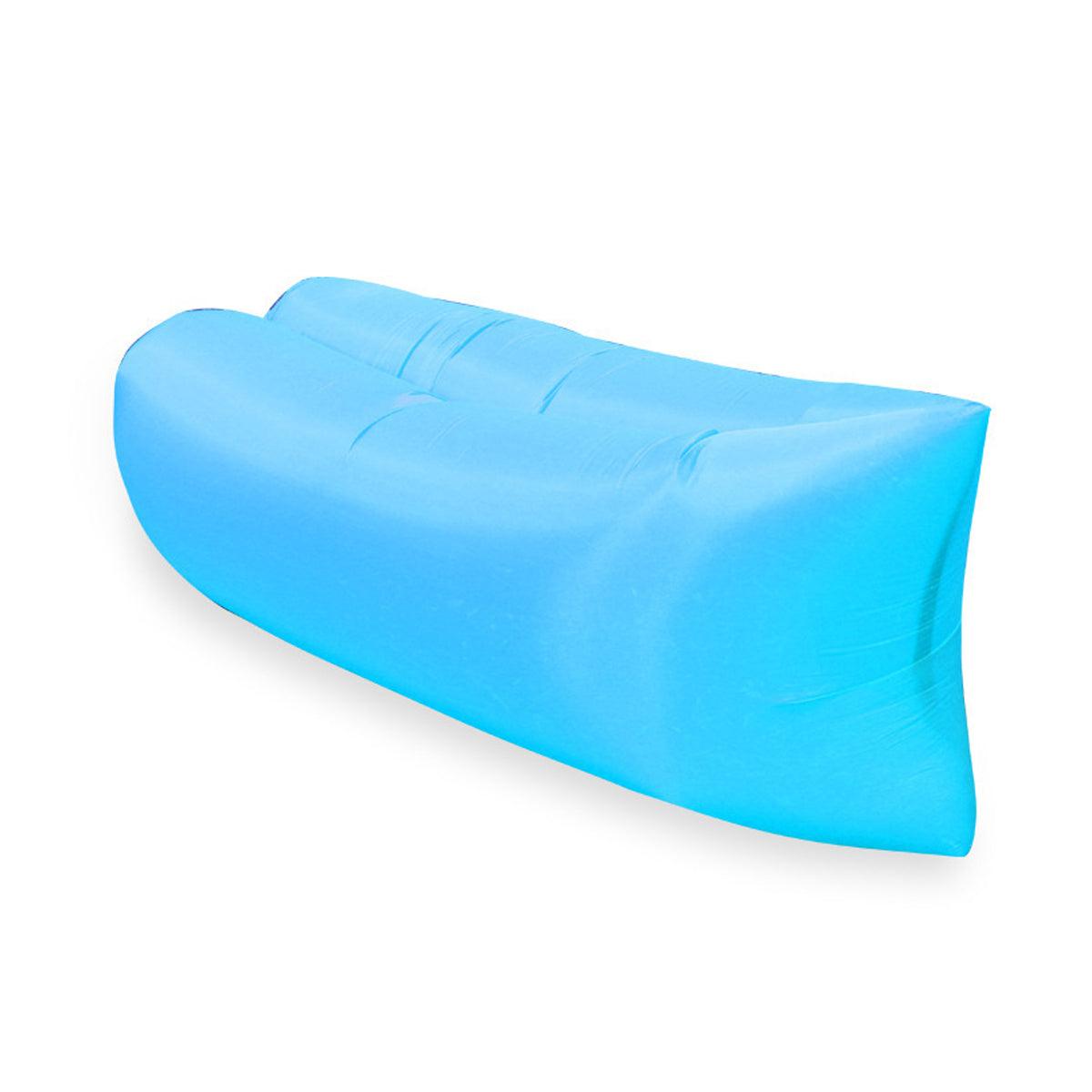 Fast Inflatable Lazy Lounge Air Sofa Bed Camping Beach Hangout Sleeping Bag - Green