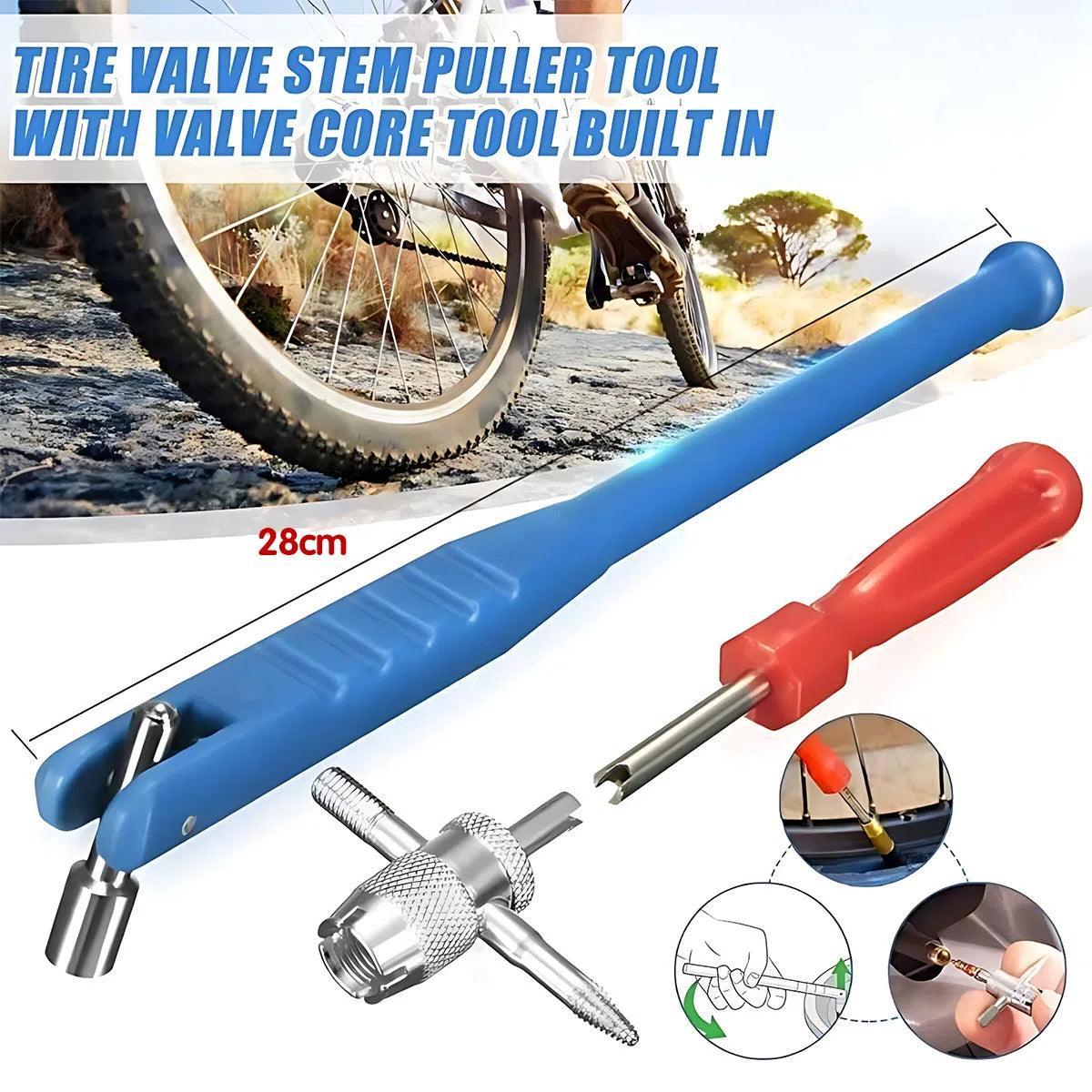 3Pcs Car Tyre Valve Stem Puller Base Quick Remover Tire Repair Installer Tool