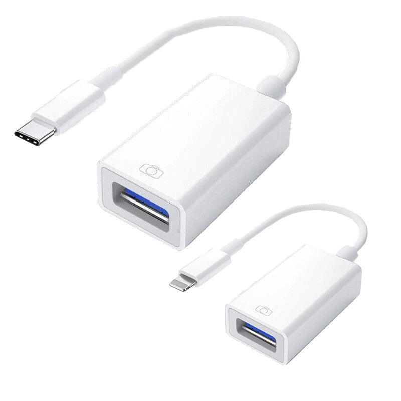 For Iphone Or Type C To Usb Otg Data Cable Adapter Male 3.0 A Female Converter - iOS