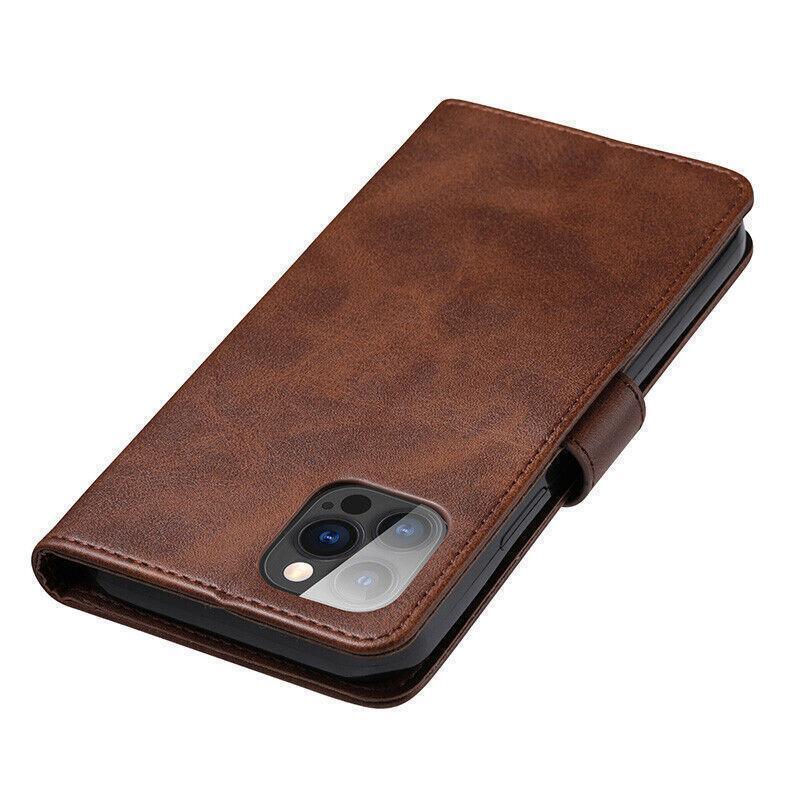 Brown Wallet Leather Flip Case Cover For iPhone 7 8 6 6S Plus X 11 12 13 Pro XS Max XR - iPhone 14 Pro