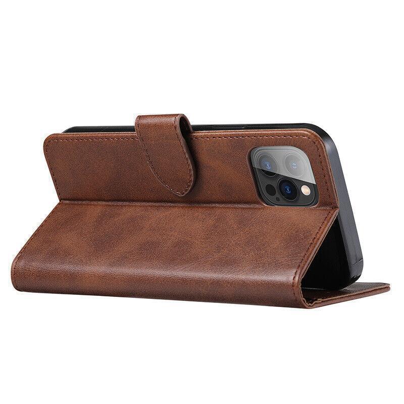 Brown Wallet Leather Flip Case Cover For iPhone 7 8 6 6S Plus X 11 12 13 Pro XS Max XR - iPhone 14 Pro Max