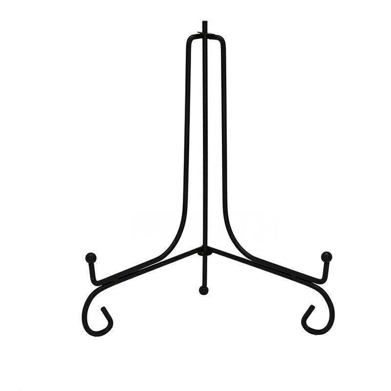 Plate Stands Iron Display Easel Photo Picture Bowl Dish Book Holder Frame Black - 7 Inch