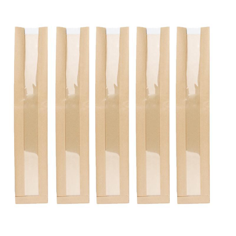 200PCS Transparent Food Greaseproof Bags French Bread Baguette Packaging Pouc - 35X11CM