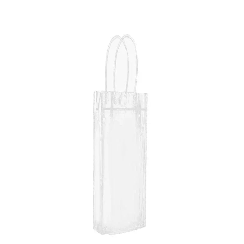 100x PVC Transparent Gift Tote Bag with Snap Button for Packaging - 20*16*8cm