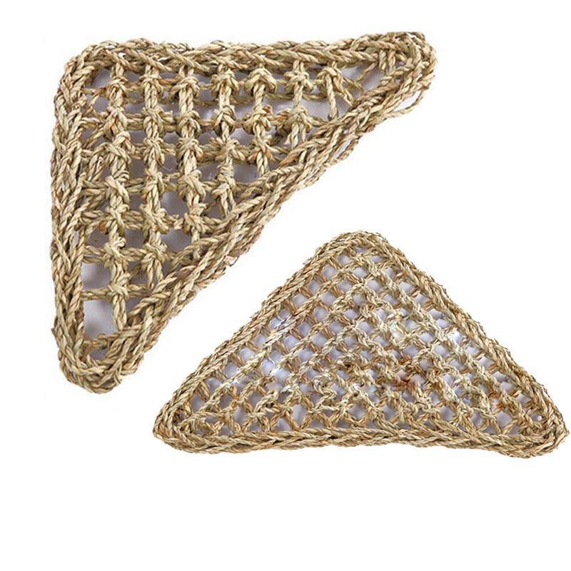 Comfortable and Natural Straw Reptile Bed Hammock for Basking and Relaxation - 32*32*42CM