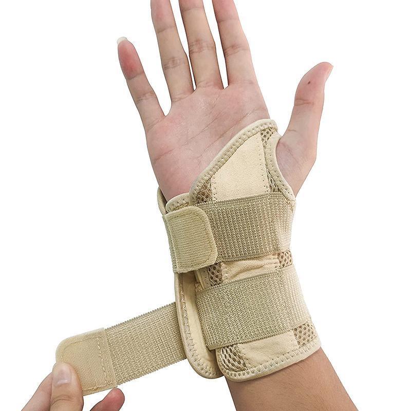 Carpal Tunnel Wrist Brace Night Sleep Wrist Support Wrist Splint Pain Left Hand - Beige