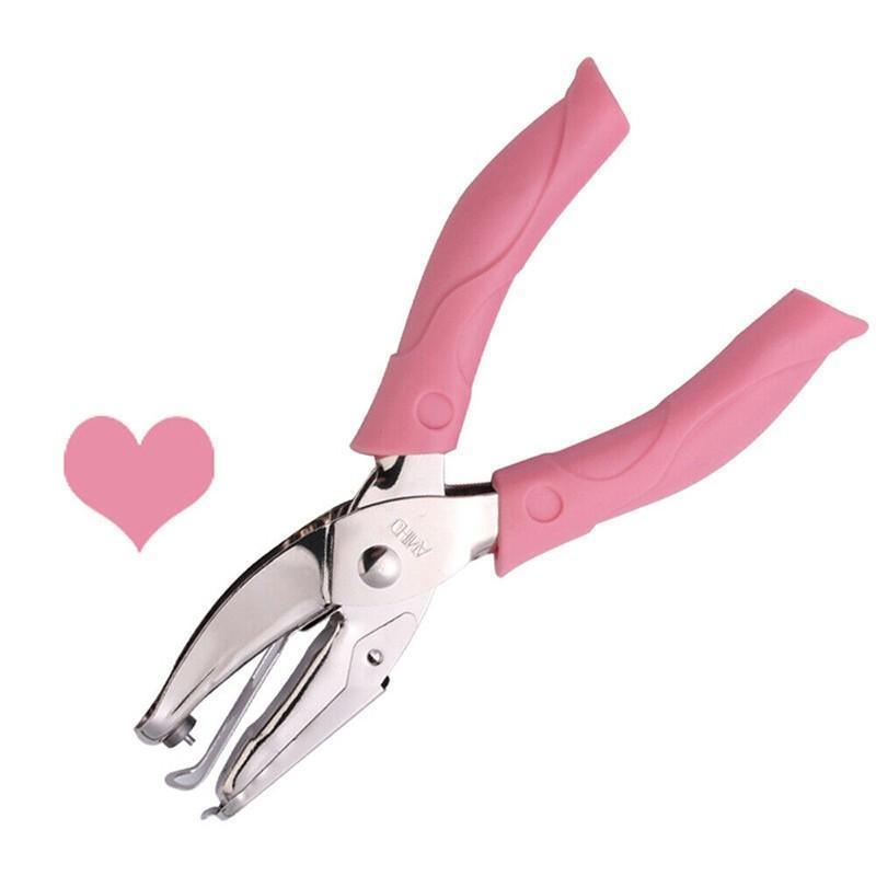 Circle/Heart/Star Shaped Metal Hole Punch Pliers - Paper Hand Puncher - 1.5mm circle