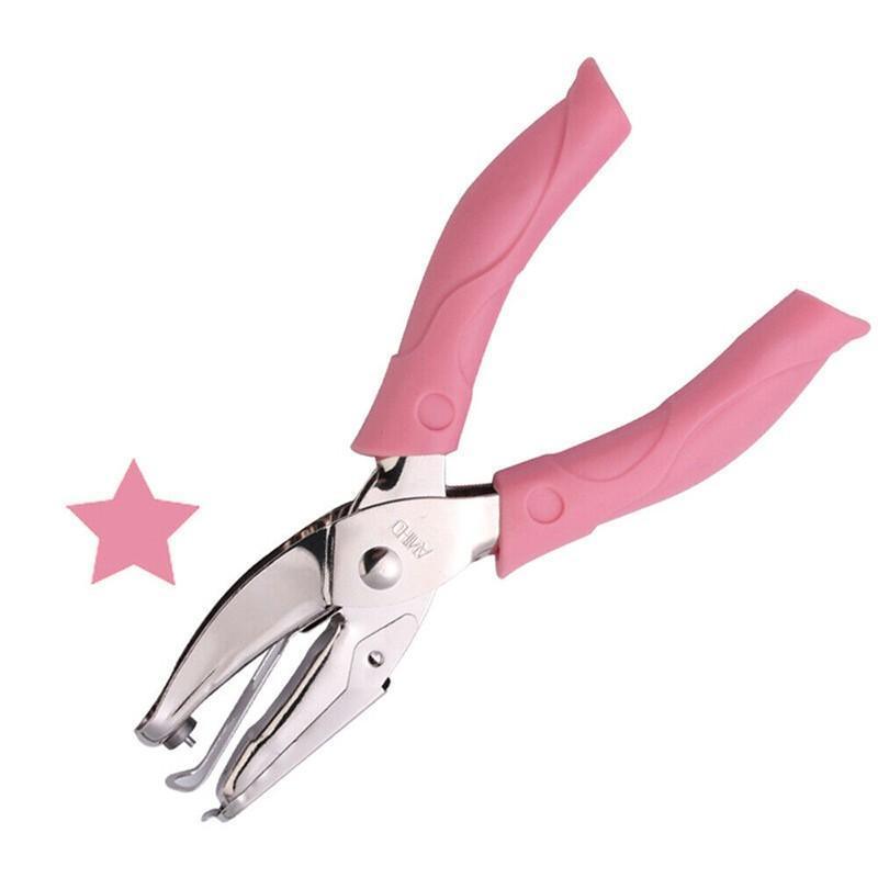 Circle/Heart/Star Shaped Metal Hole Punch Pliers - Paper Hand Puncher - 5.5mm heart